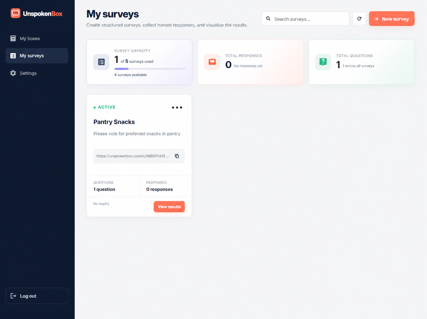 Premium results combine response summaries, written answers, charts, and exports.